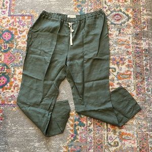 Not Perfect Linen ATHENS Drawstring Elastic Waist Pants